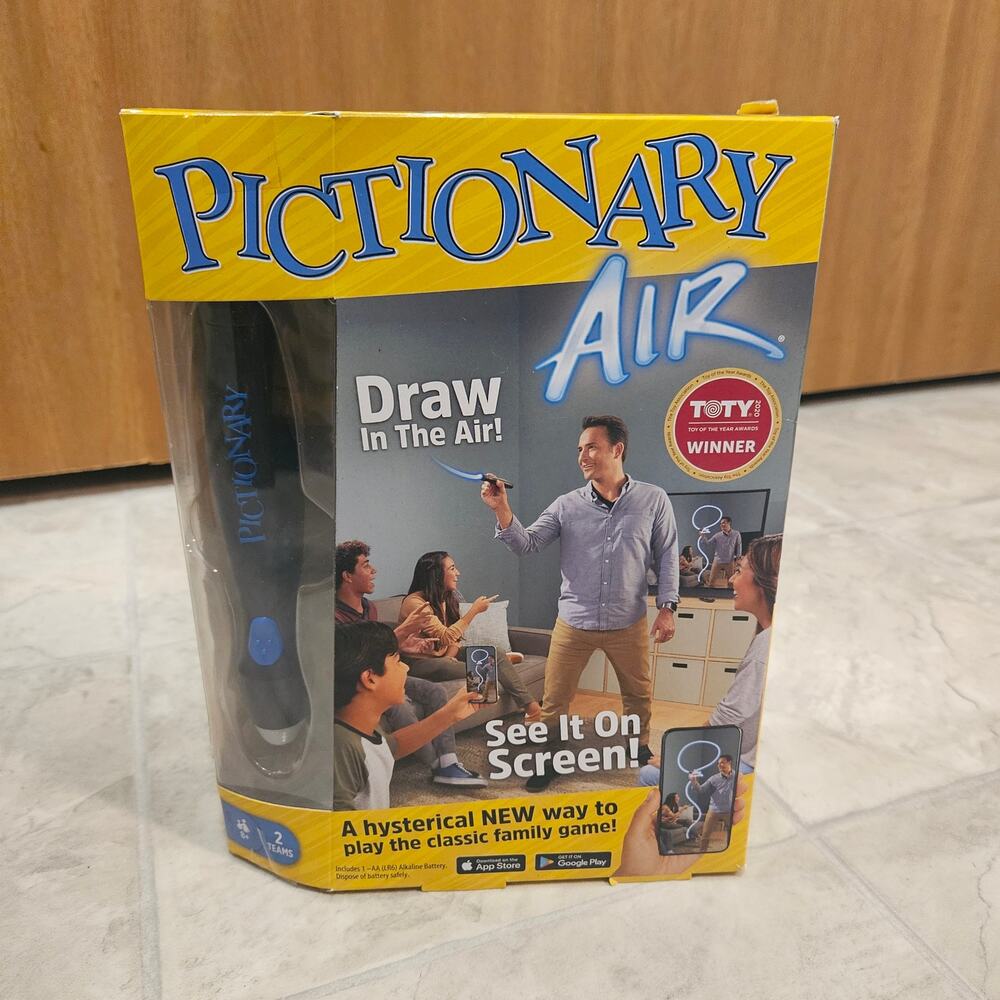 Mattel Games Pictionary Air Family Drawing Board Game Complete